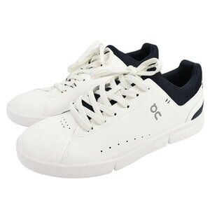 ON CLOUD Mens White Midnight THE ROGER Advantage Leather Tennis Shoes 9.5 NEW